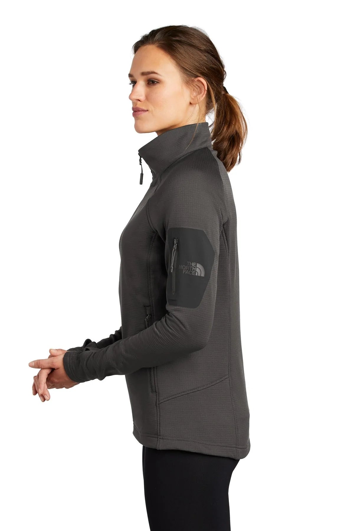 The North Face Ladies Mountain Peaks Full-Zip Fleece Jacket | Asphalt Grey