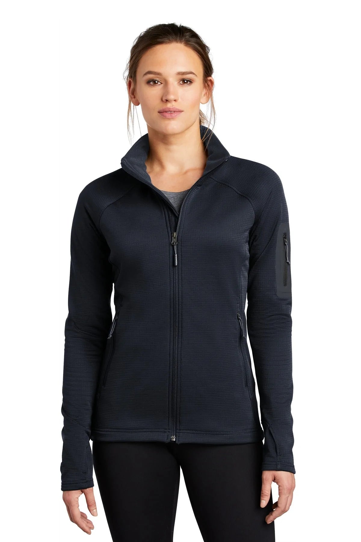 The North Face Ladies Mountain Peaks Full-Zip Fleece Jacket | Asphalt Grey