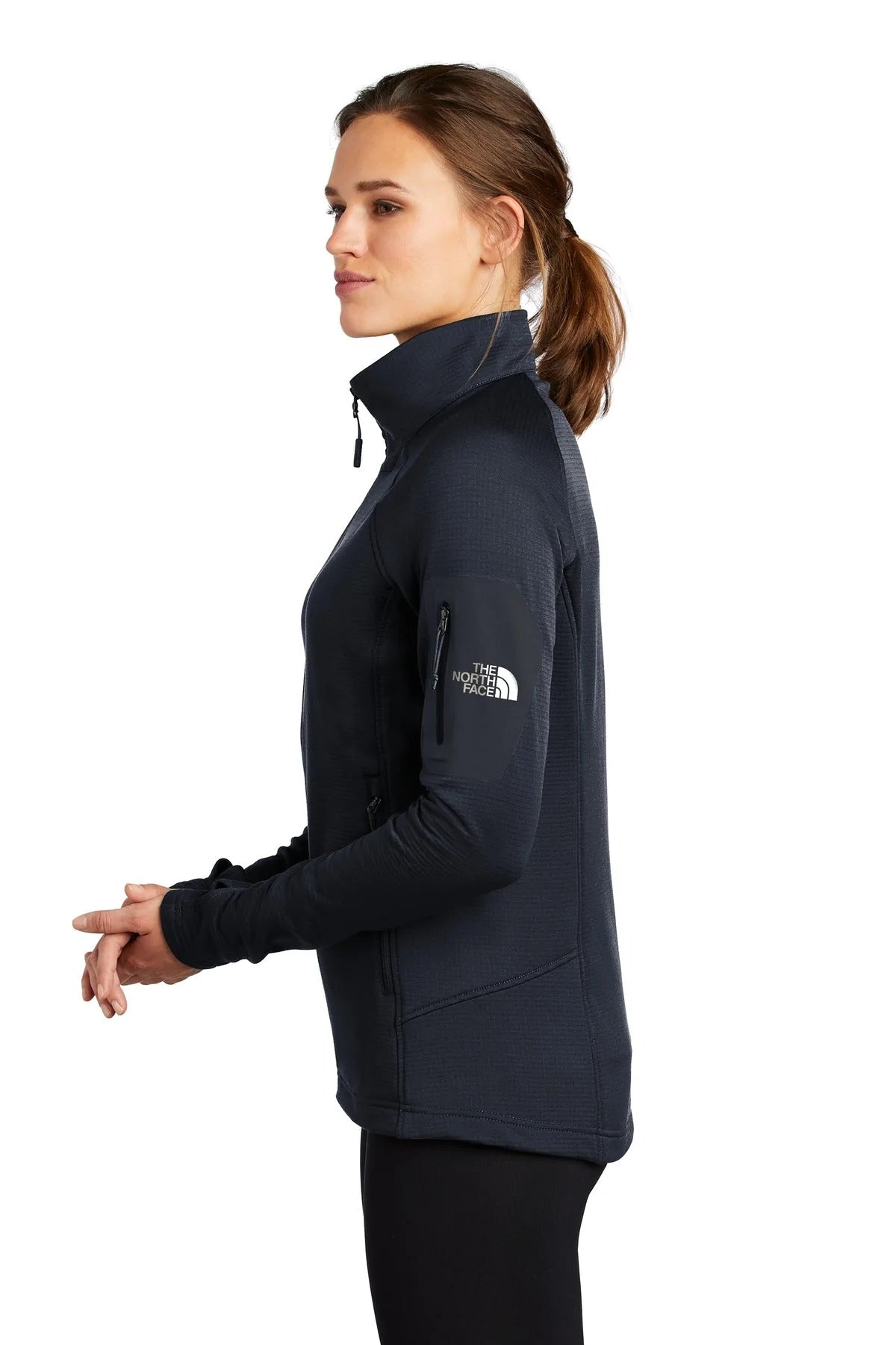 The North Face Ladies Mountain Peaks Full-Zip Fleece Jacket | Asphalt Grey